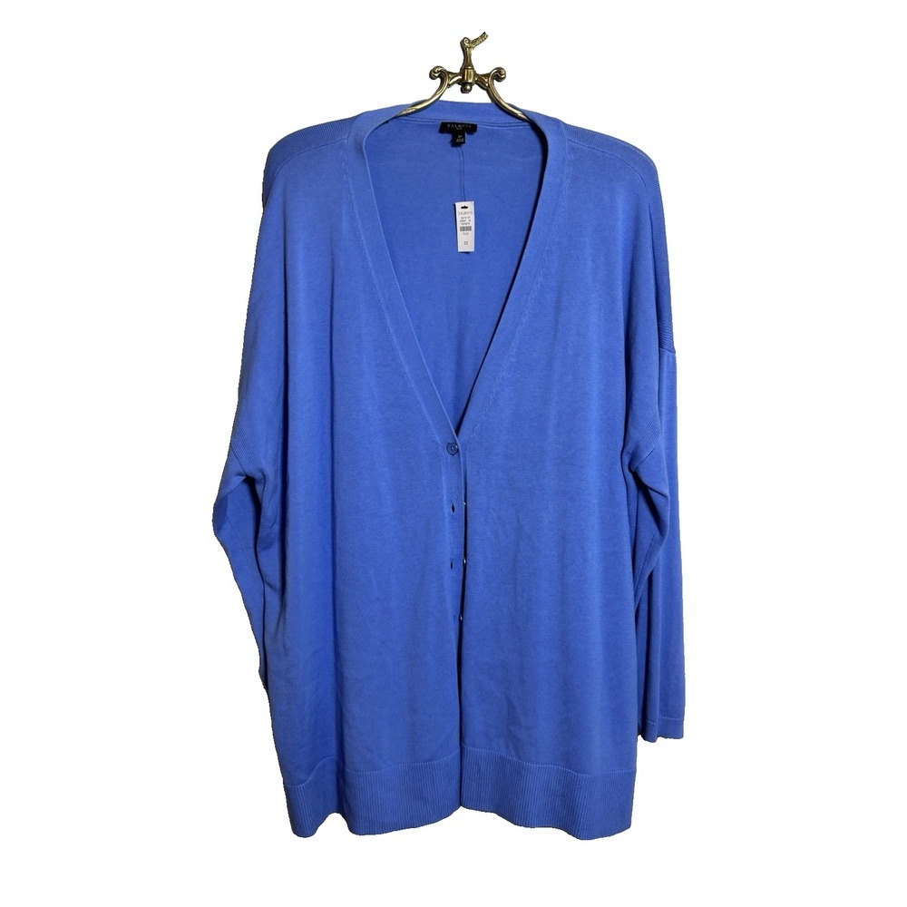 Beautiful TALBOTS Blue Color Open Cardigan with Long‎ Sleeves 3x NWT